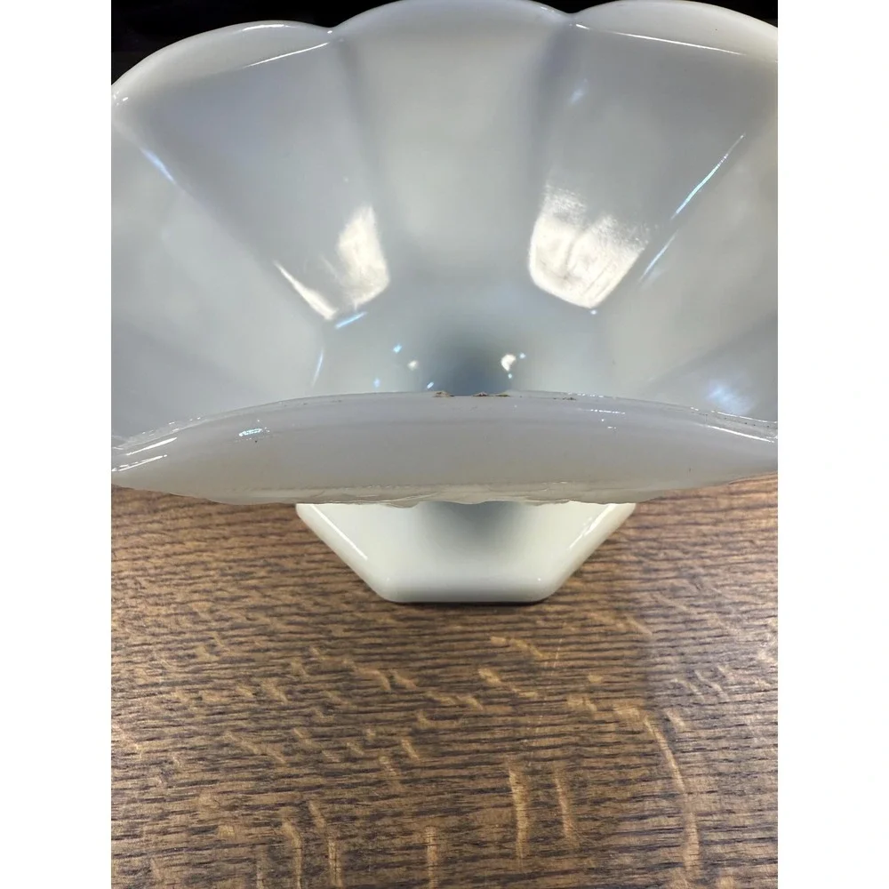 Vintage Indiana Glass‎ Harvest Grape Milk Glass Pedestal Bowl